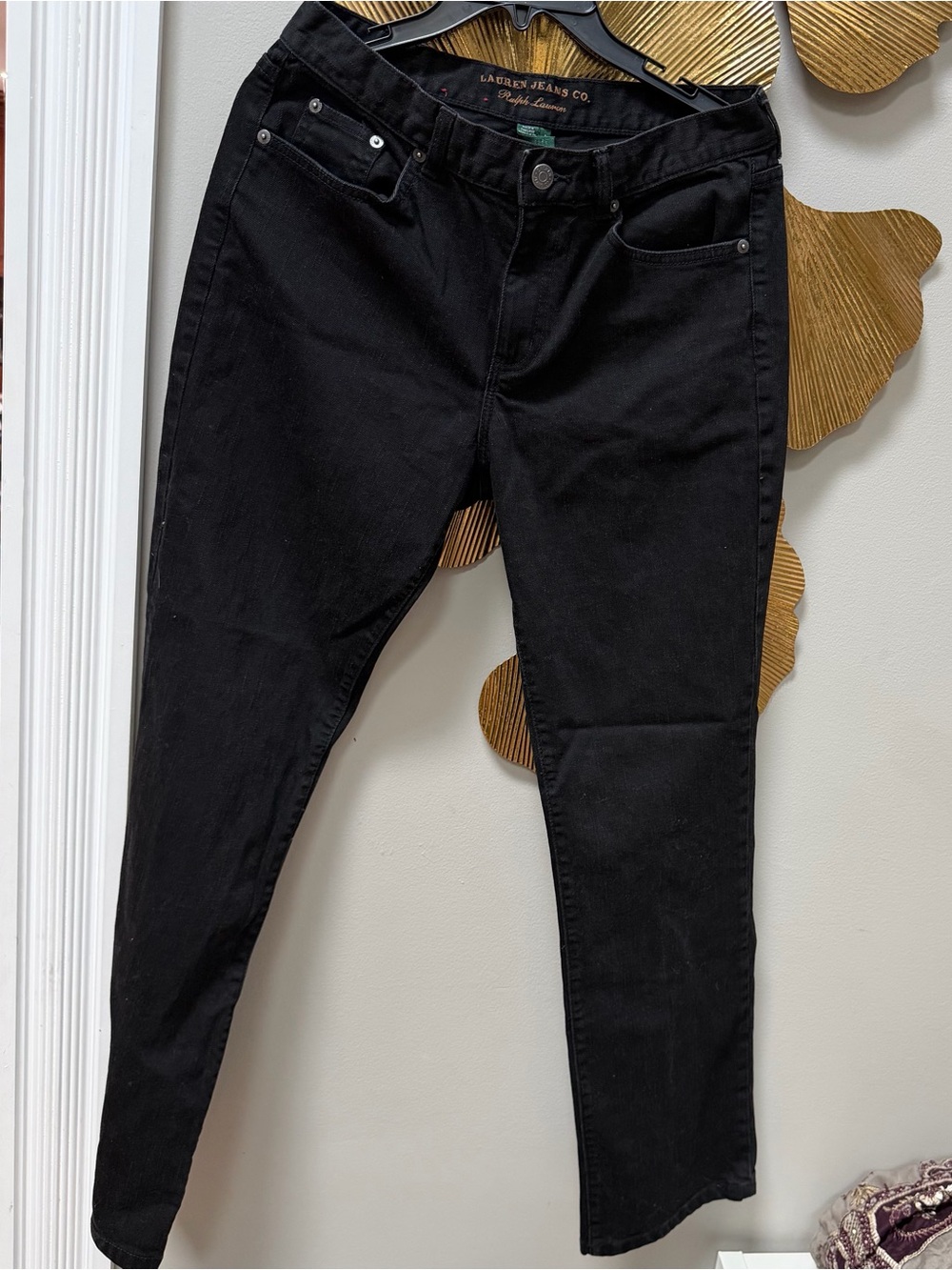 Ralph Lauren women jeans black size 8 5 pocket modern slim